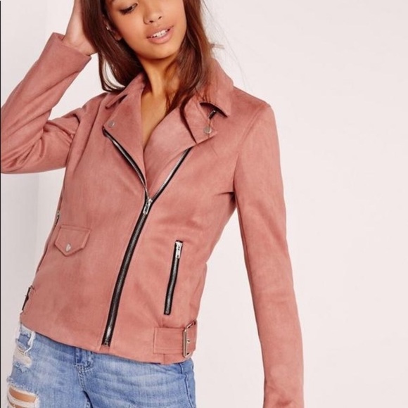 Missguided Jackets & Blazers - Missguided Blush Pink Faux Suede Bomber Jacket 6